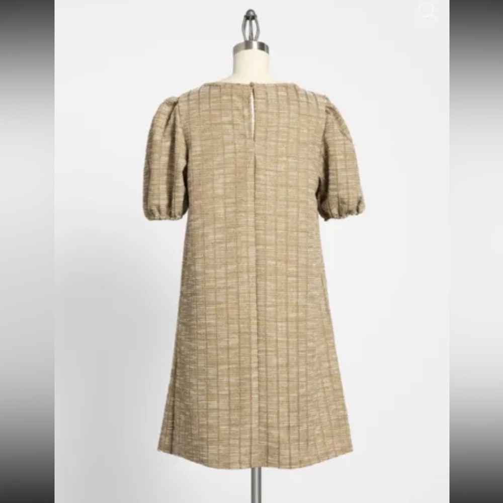 ModCloth NWT Gold Dress Women’s Size Medium - Picture 3 of 11